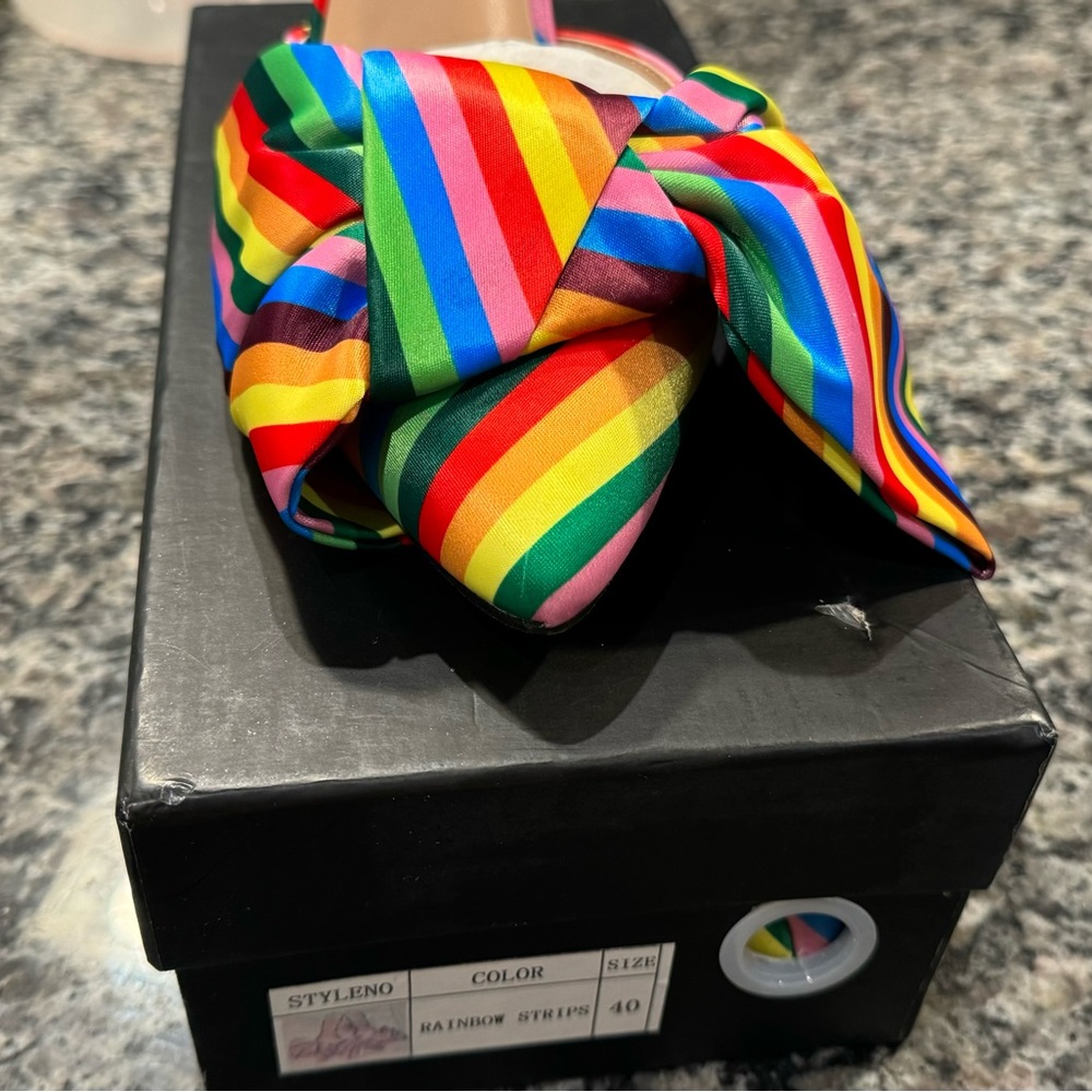PNK elephant rainbow heels